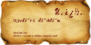 Ujvári Ádám névjegykártya